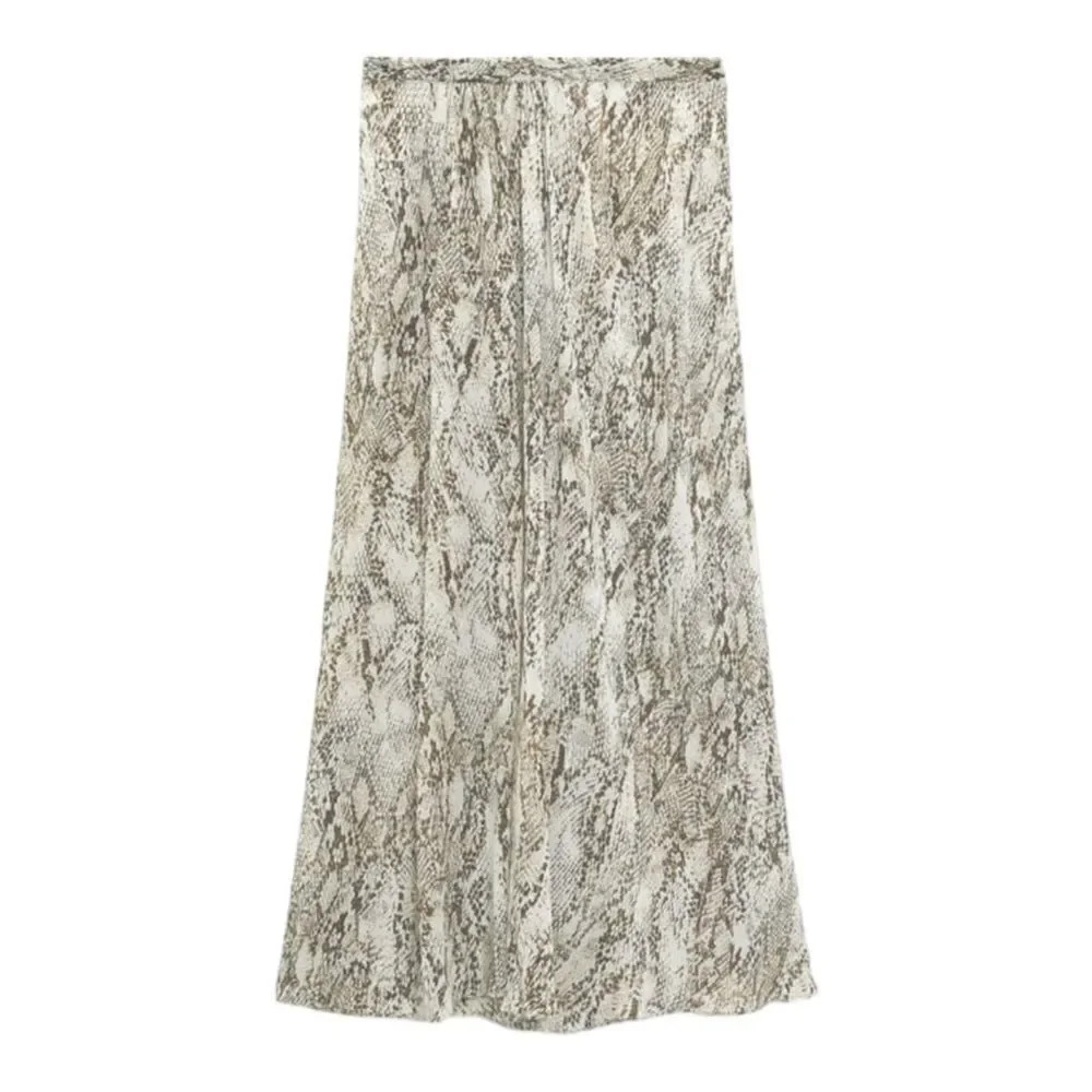 ZARA | Snake | ANIMAL PRINT WIDE LEG PANTS - Picture 3 of 13